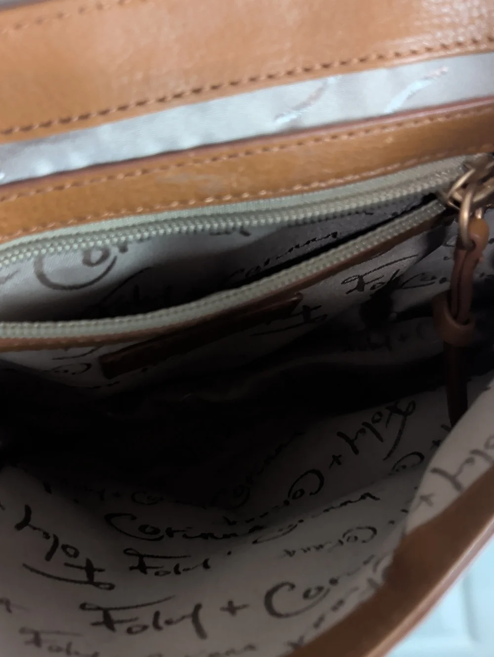Foley Corinna La Trenza Saddle Bag Flap Leather Crossbody Bag